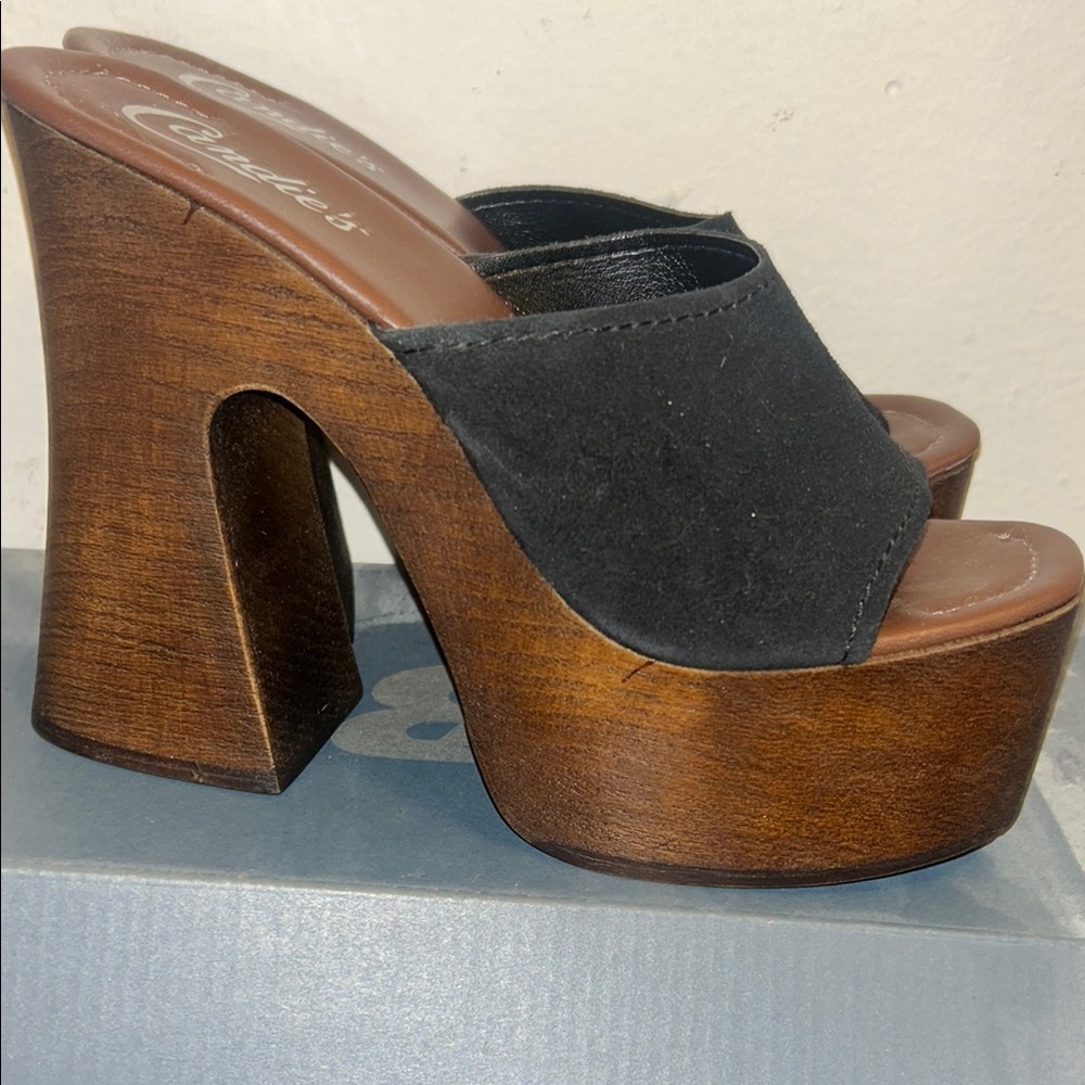 Candie's Black and Brown Platform Shoes Mia platforms